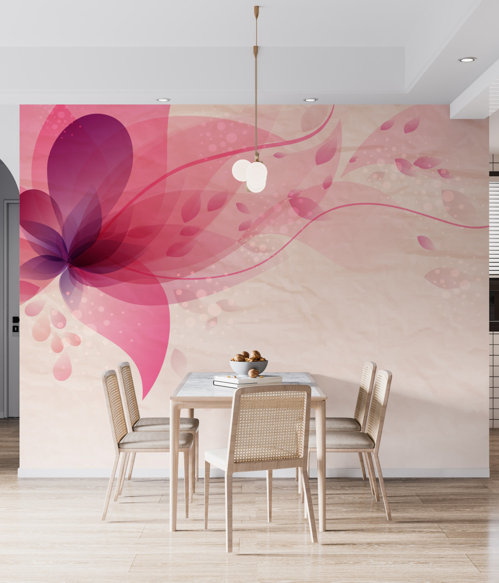 Fototapeta abstrakcja czerwone kwiaty lotosu