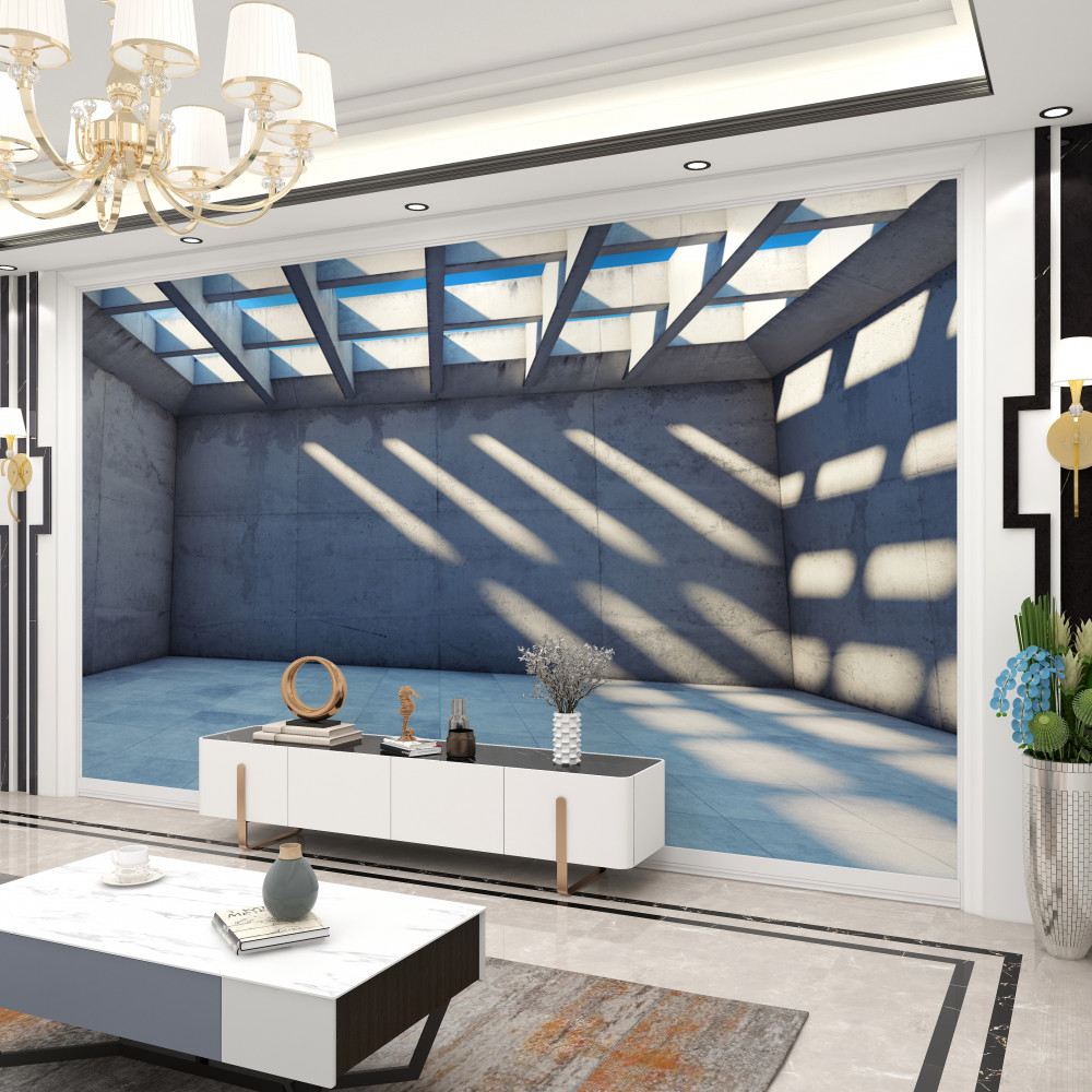 Fototapeta przezroczysty sufit z kwadratową siatką