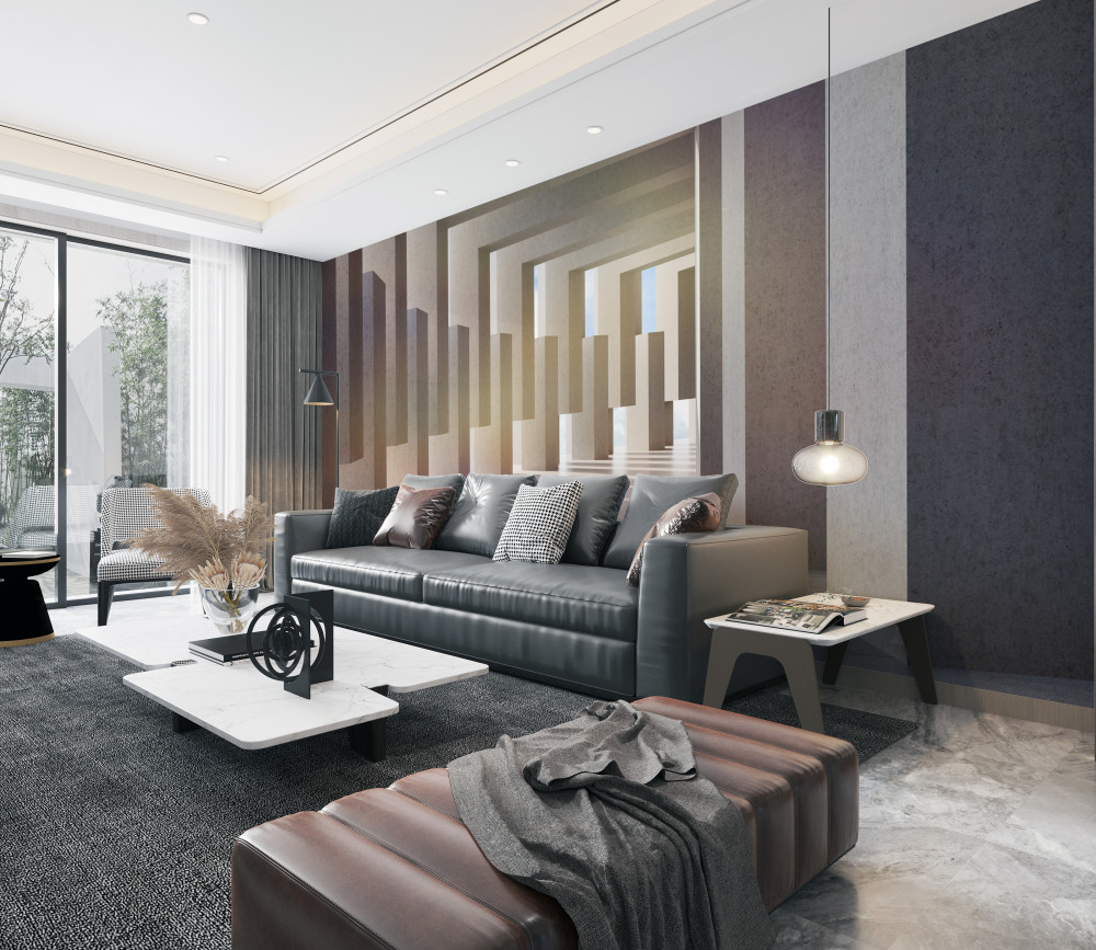 Fototapeta tunel z łukami rozciągającymi się w nieskończoność