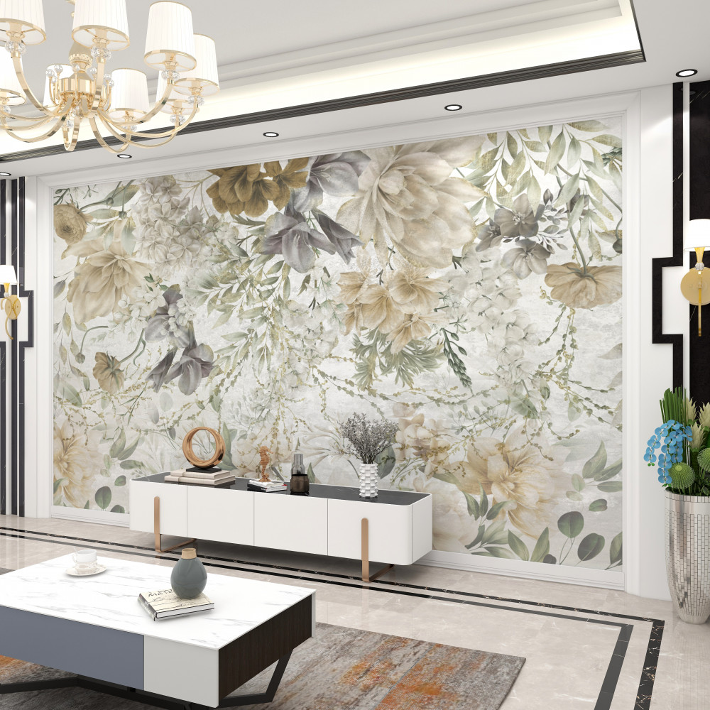 Fototapeta abstrakcja jesiennych liści i kwiatów