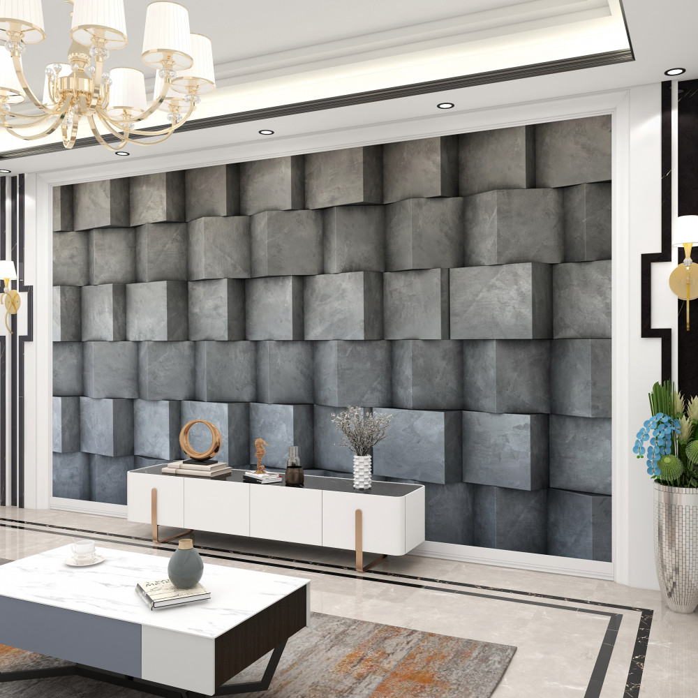 Fototapeta kwadraty wolumetryczne obracane w różnych kierunkach