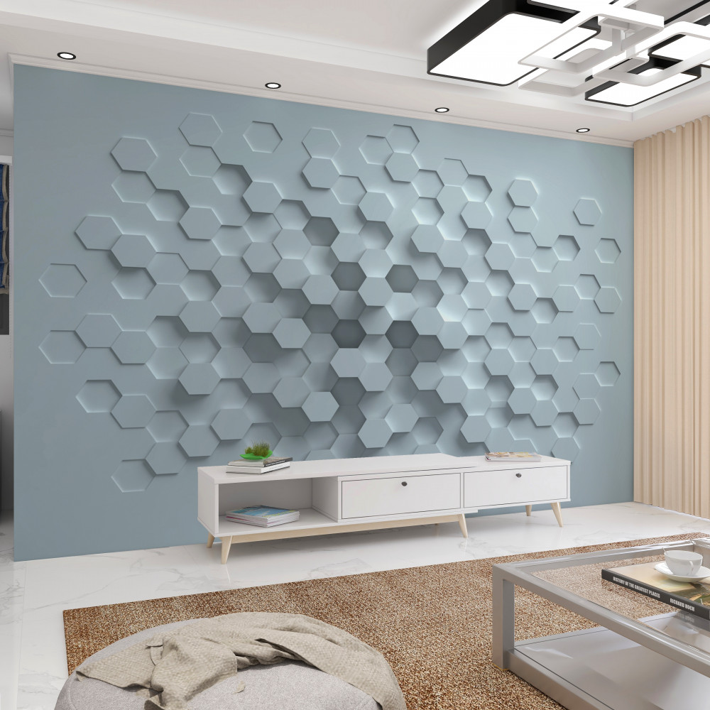 Fototapeta wiele sześciokątów o strukturze plastra miodu