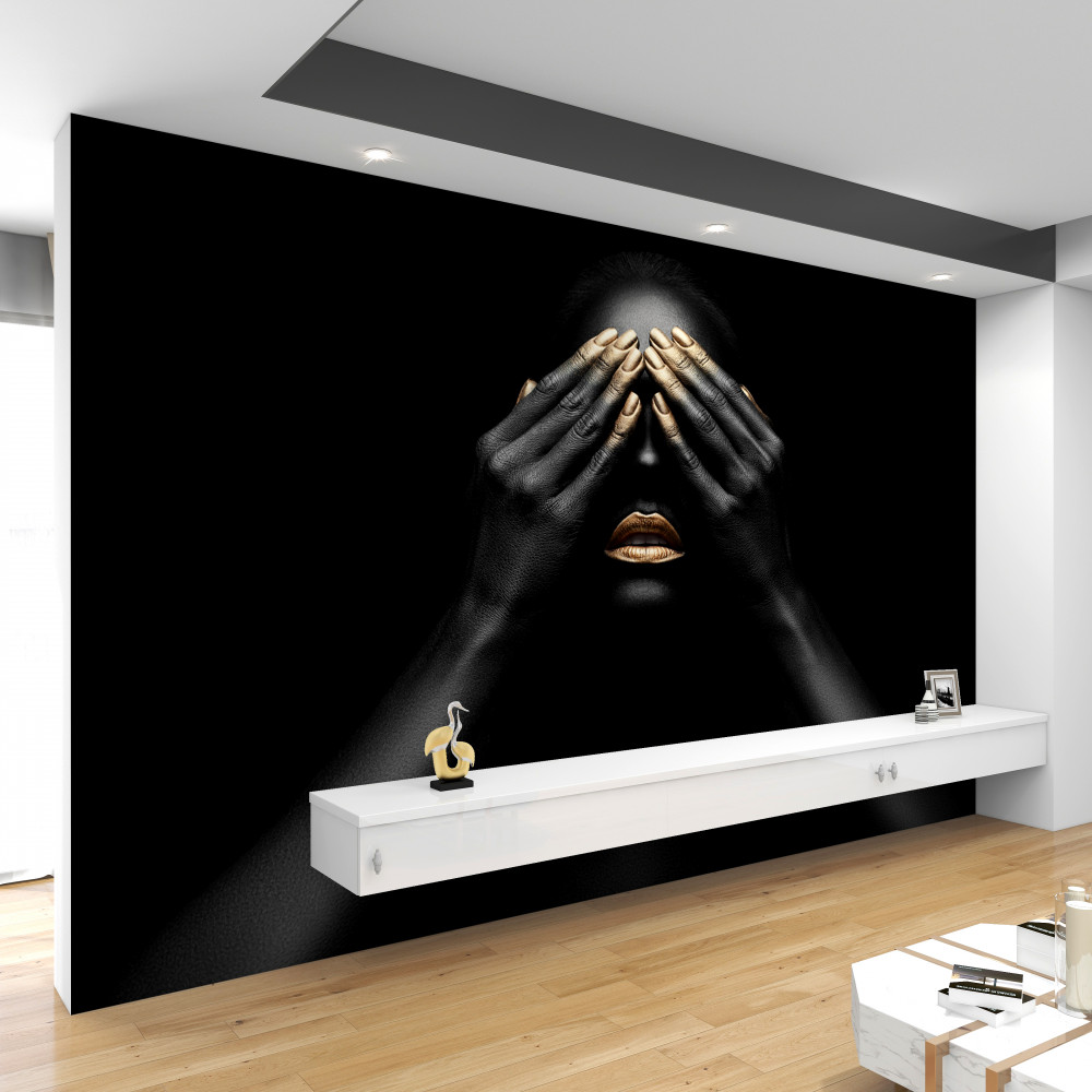 Fototapeta dziewczyna z rękami zamknęła oczy