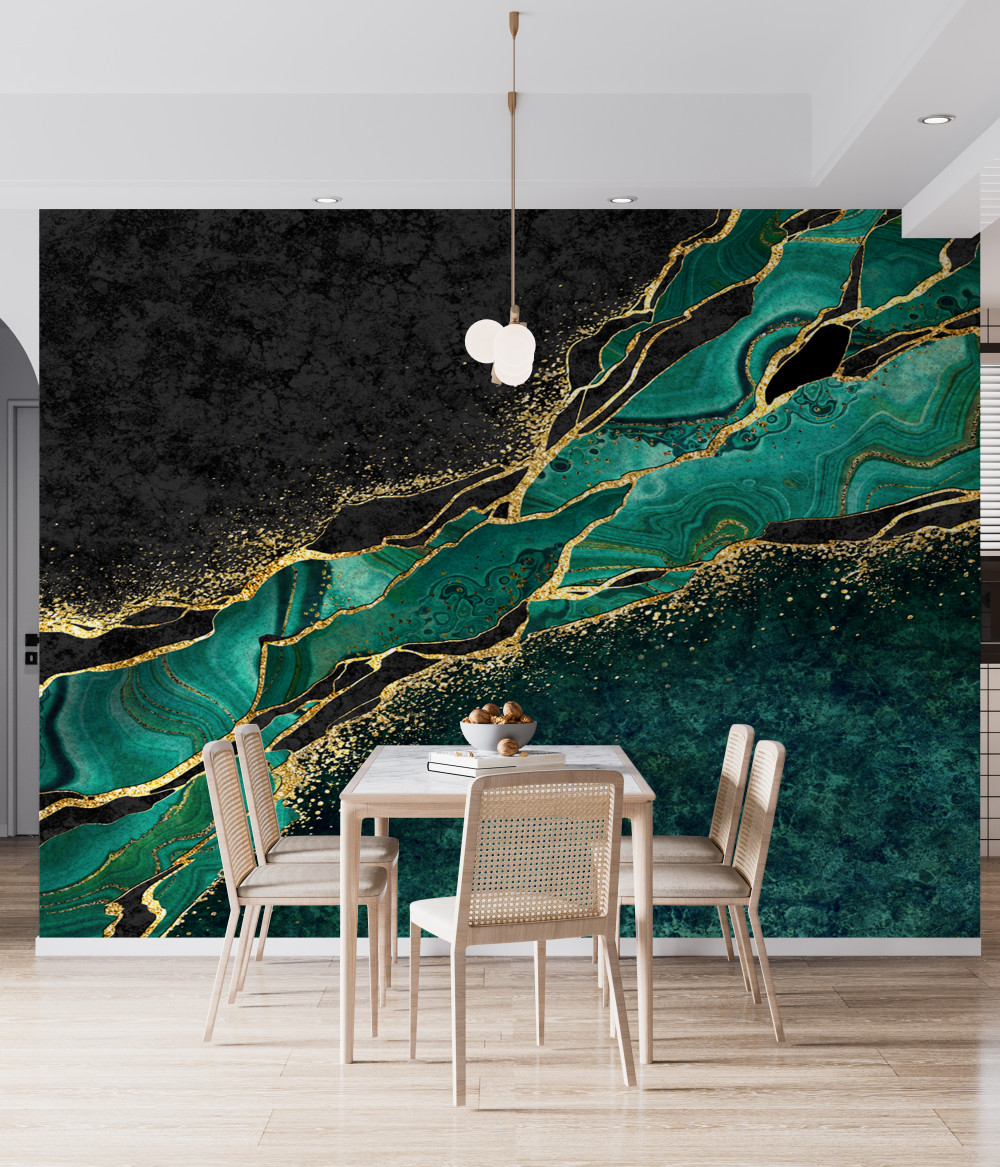 Fototapeta szmaragdowa otchłań w głębinach morskich