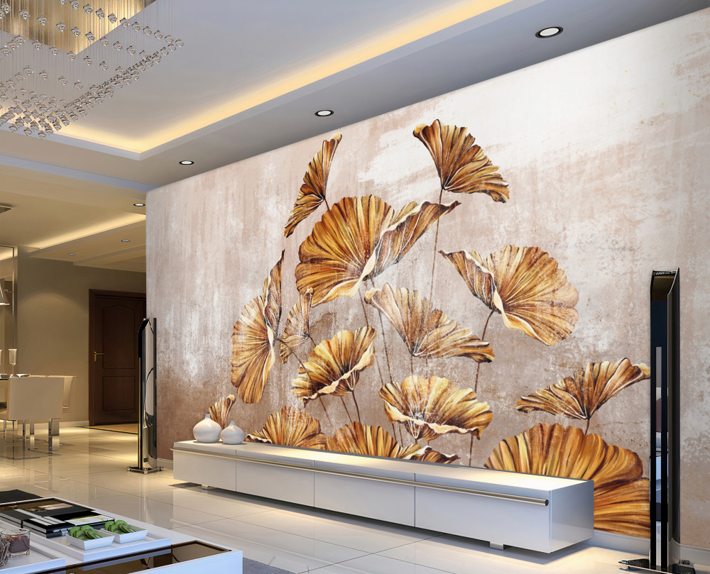 Fototapeta jesienne kwiaty w deszczu