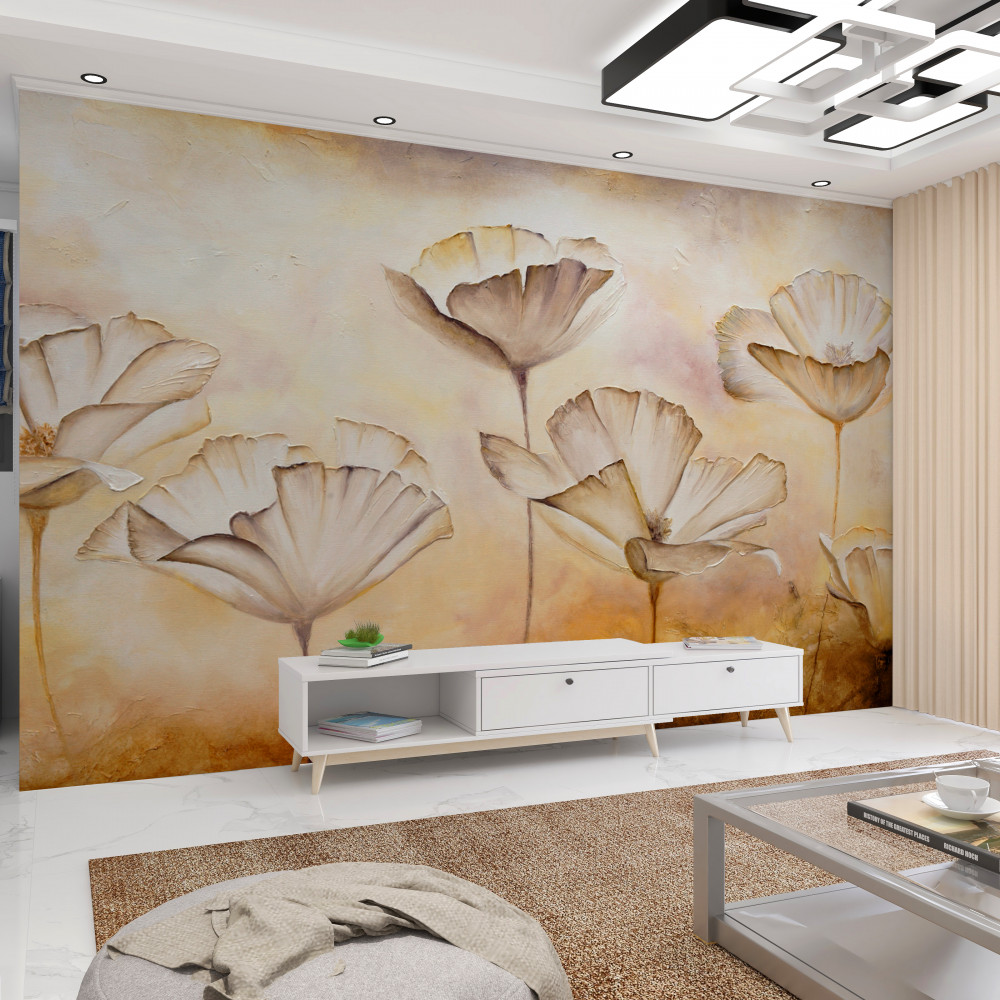 Fototapeta smukłe maki w mglisty poranek