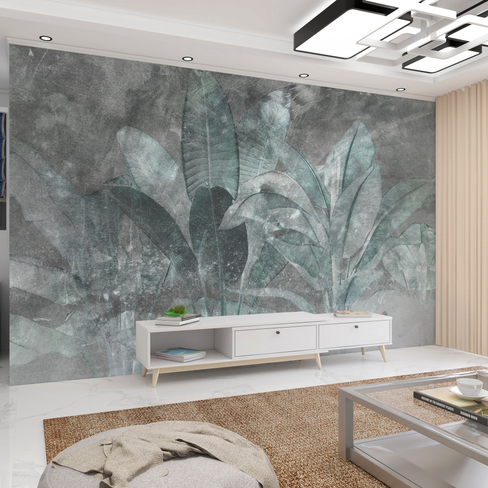 Fototapeta paproć w ulewnym deszczu