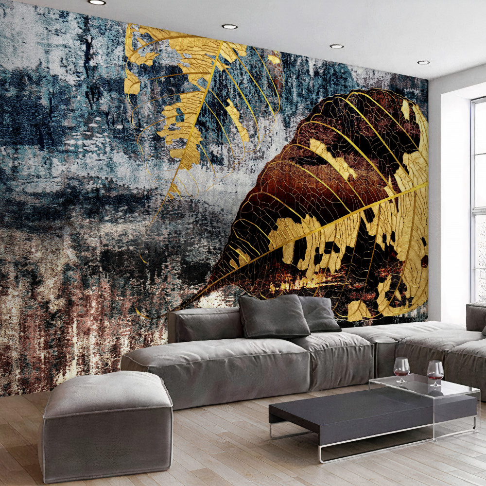 Fototapeta deszczowa jesień nad wodą