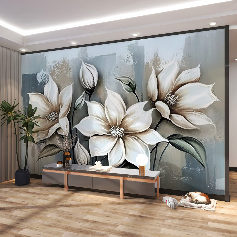 Fototapeta białe kwiaty w bukiecie