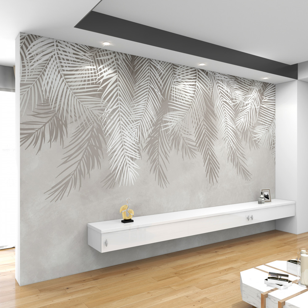 Fototapeta pióra wiszące na jasnym tle