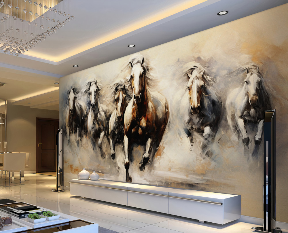 Fototapeta stado galopujących koni