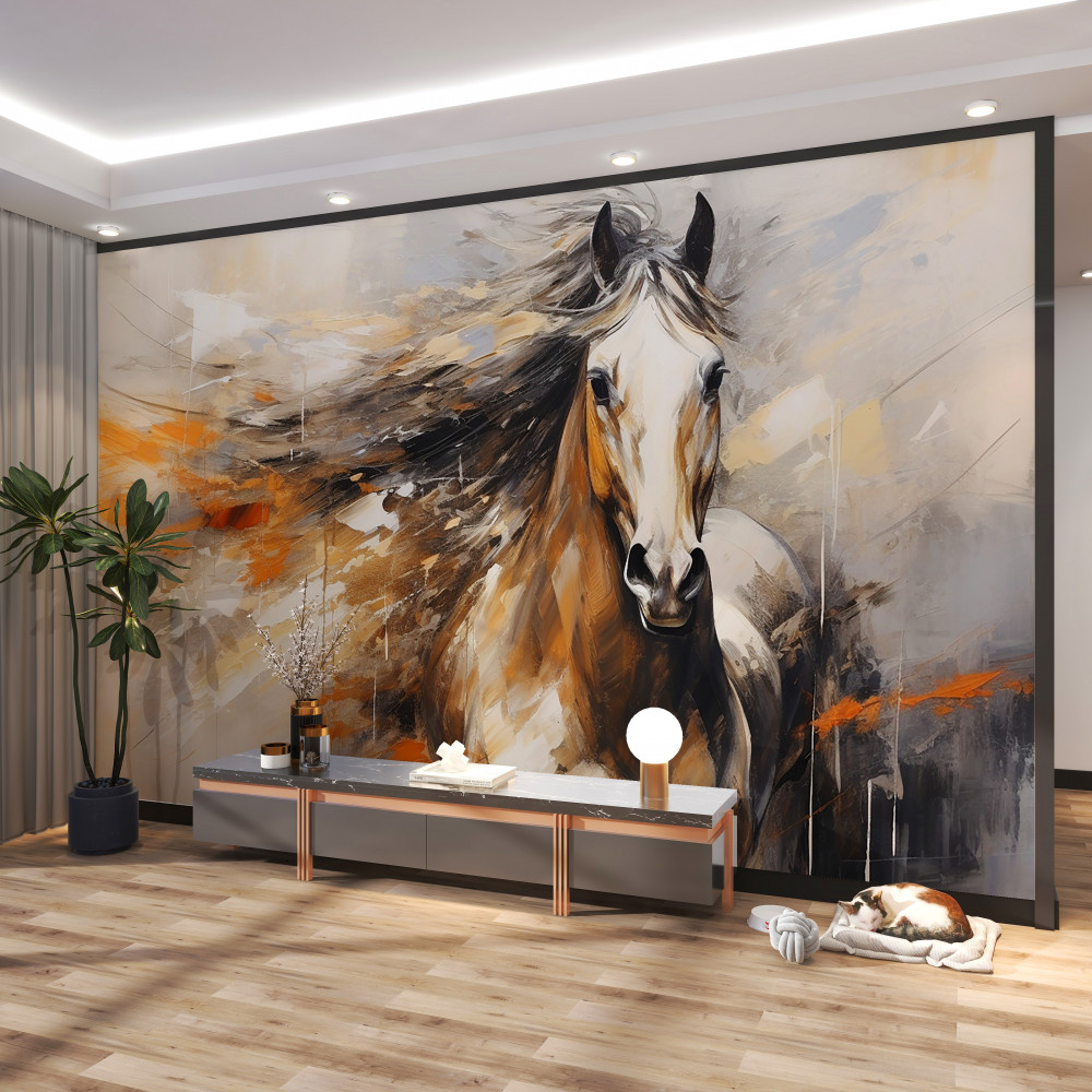 Fototapeta przepiękna grzywa jasnobrązowego konia