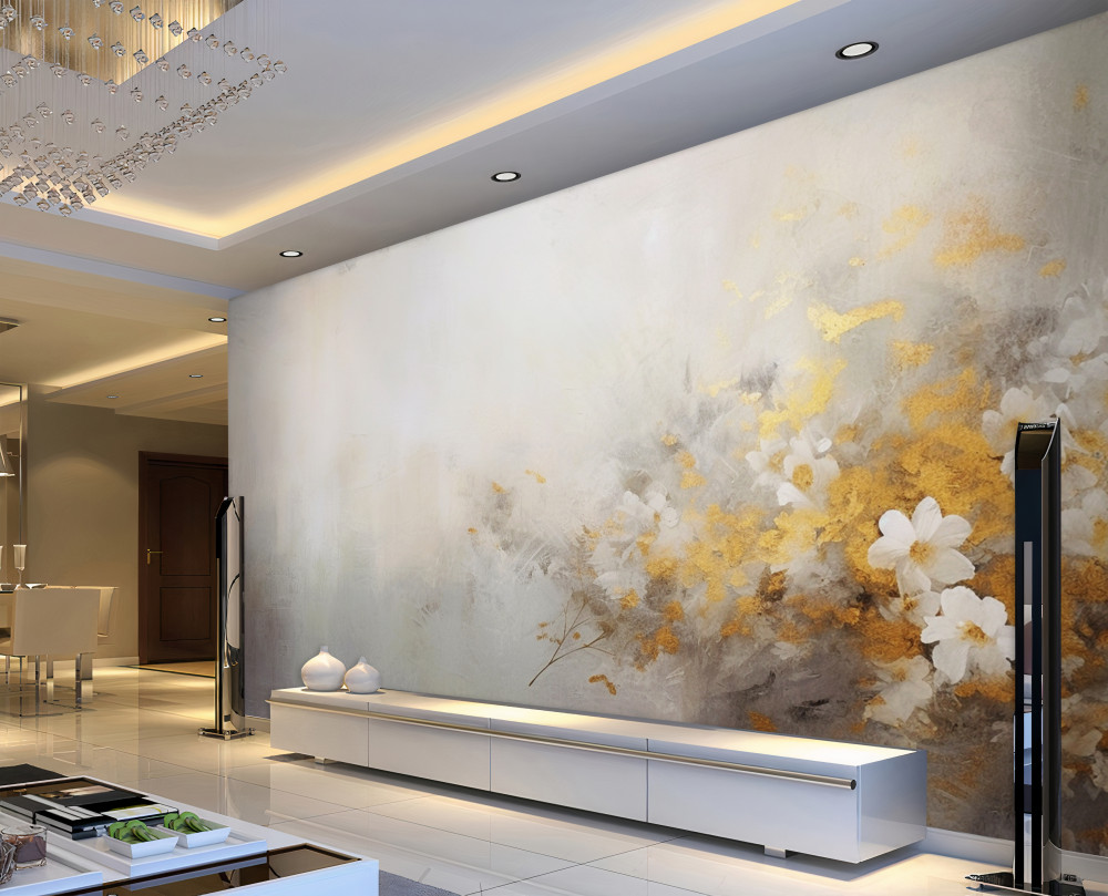 Fototapeta poranna jesienna mgła w lesie