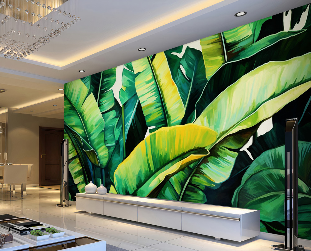 Fototapeta duże szerokie liście paproci