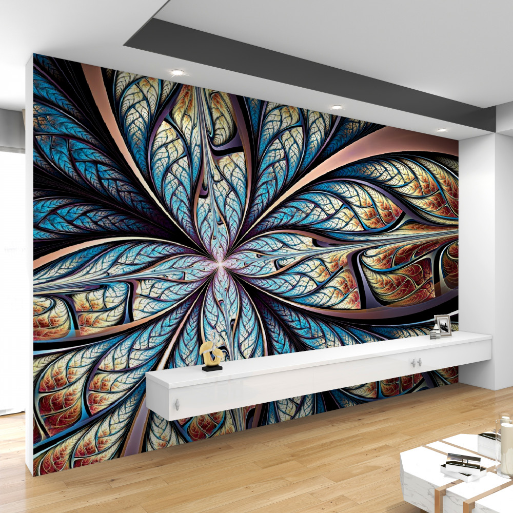 Fototapeta abstrakcja liści palmowych