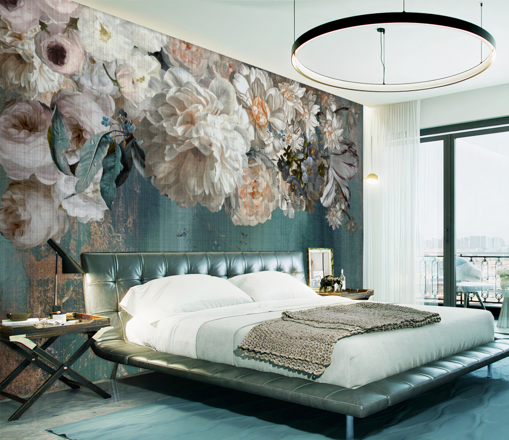 Fototapeta duża gałąź posypana pąkami kwiatowymi