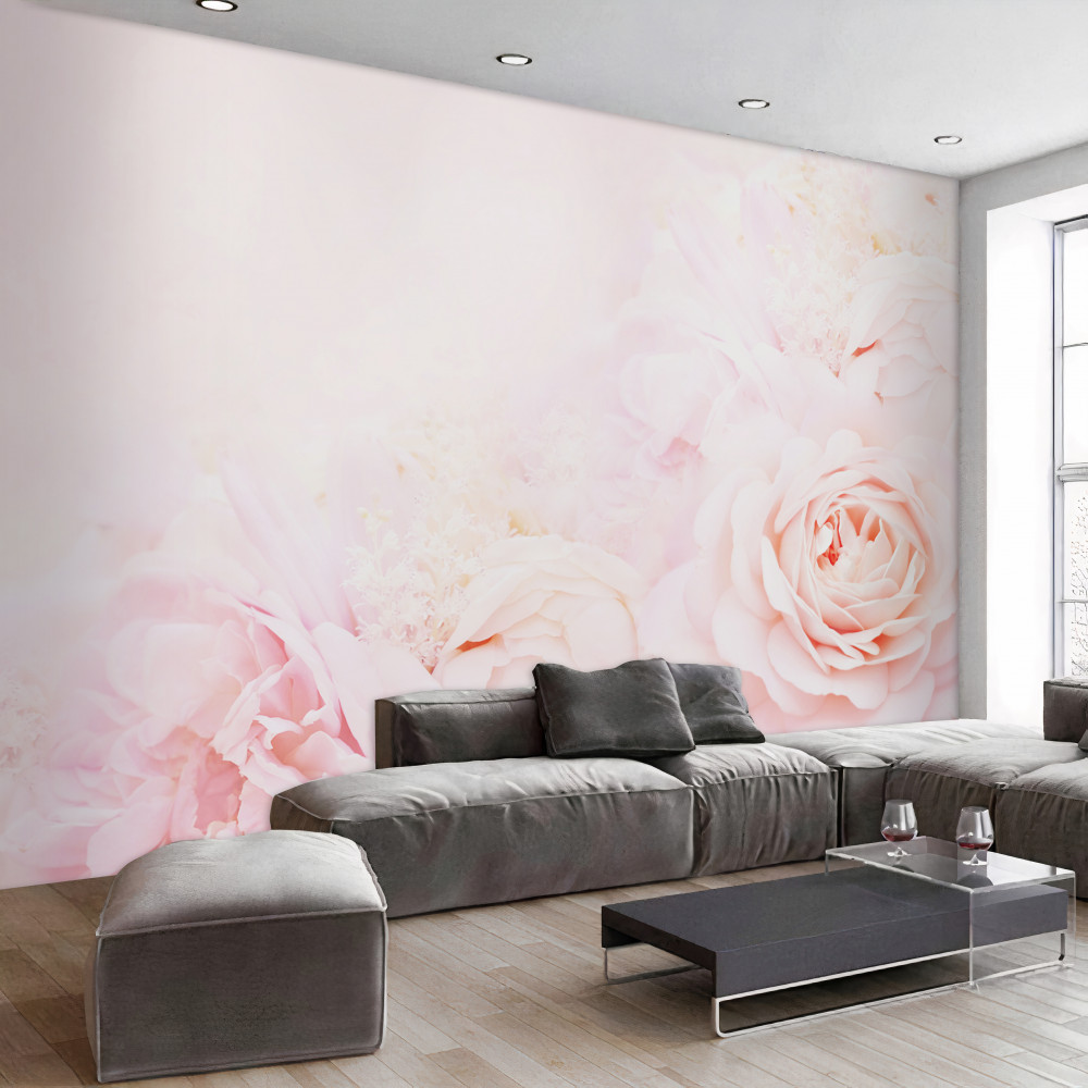 Fototapeta delikatne różowe pąki róż