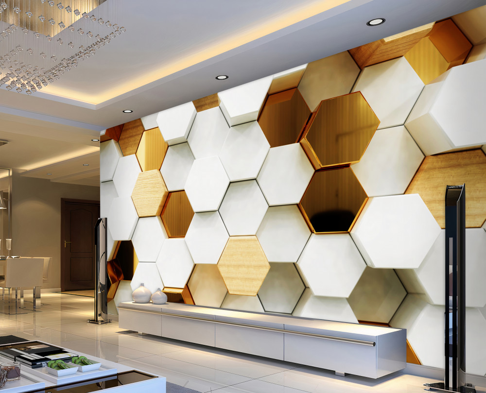 Fototapeta lekkie sześciokąty z różnymi nadzieniami