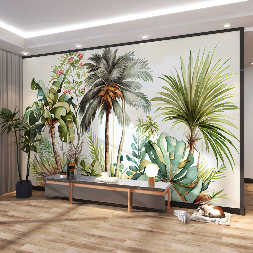 Fototapeta palmy i inna roślinność