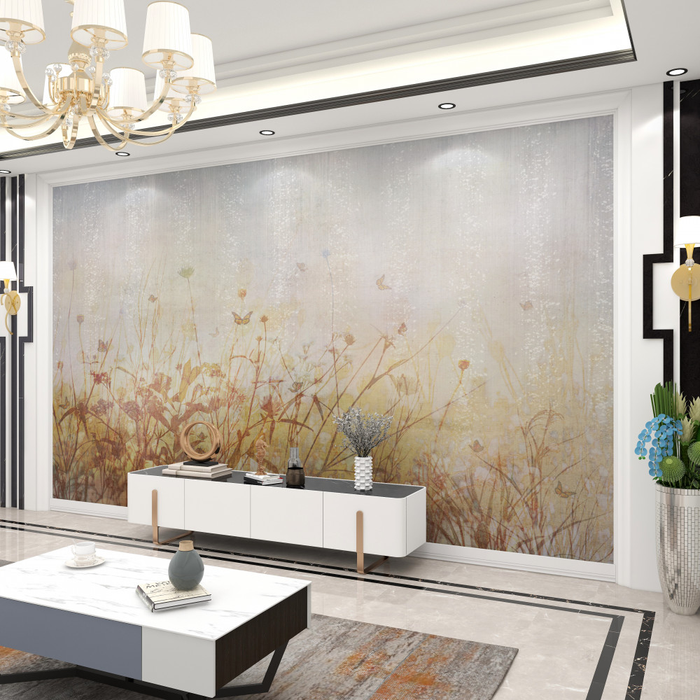 Fototapeta pole kwiatów łąkowych jesienią