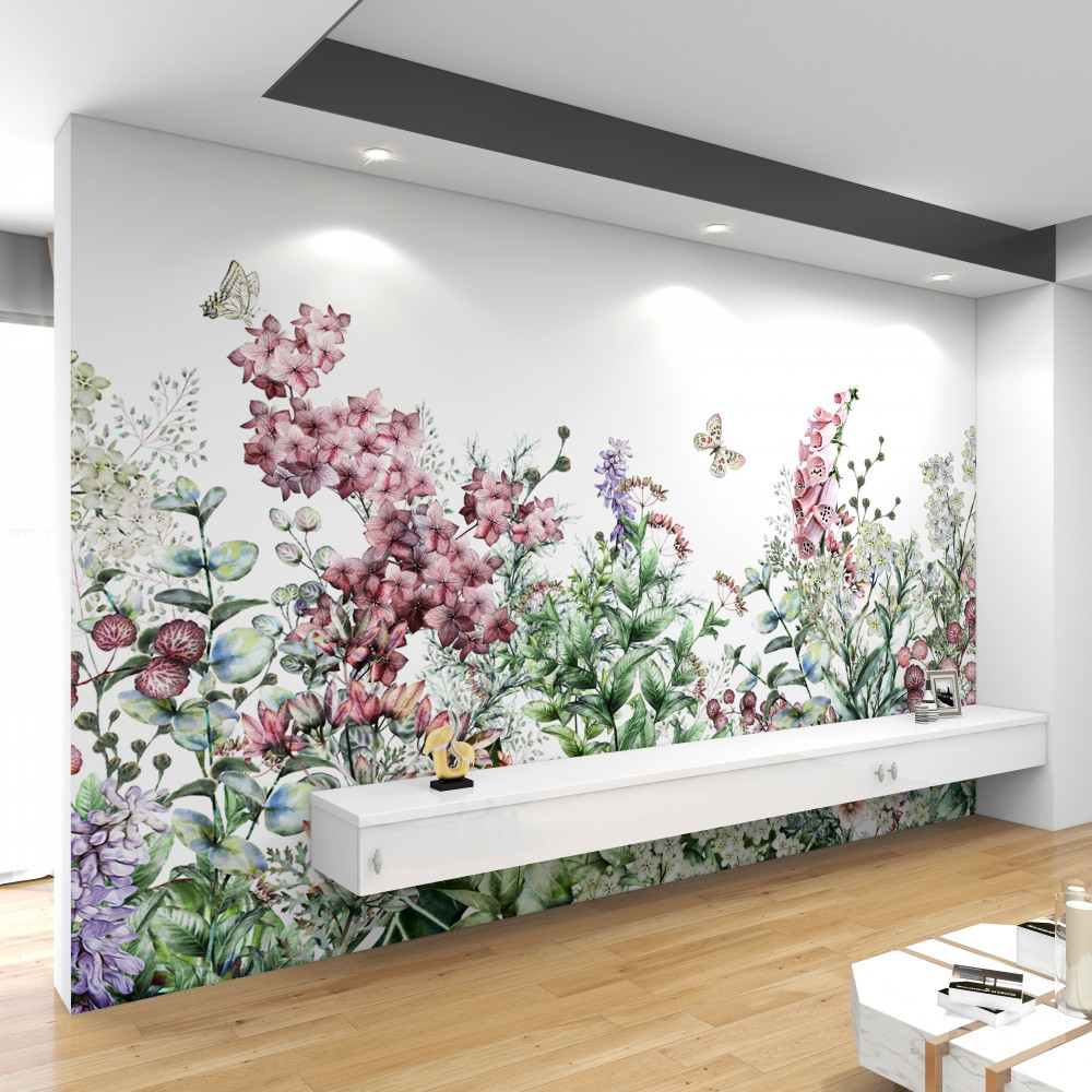 Fototapeta pole łąkowe w jasnych kolorach