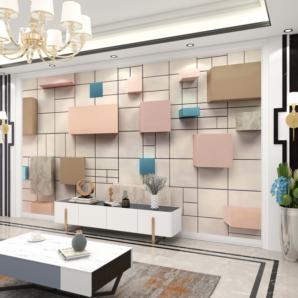 Fototapeta prostokąt wolumetryczny unoszący się w powietrzu