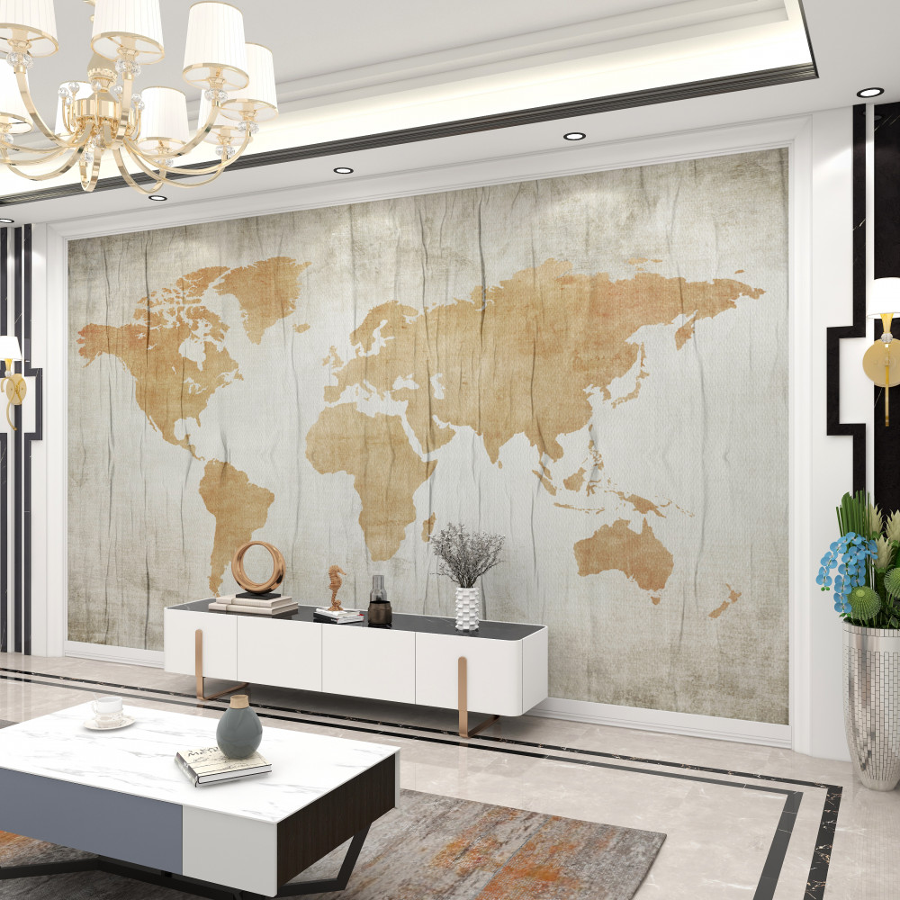 Fototapeta kontury krajów na mapie świata