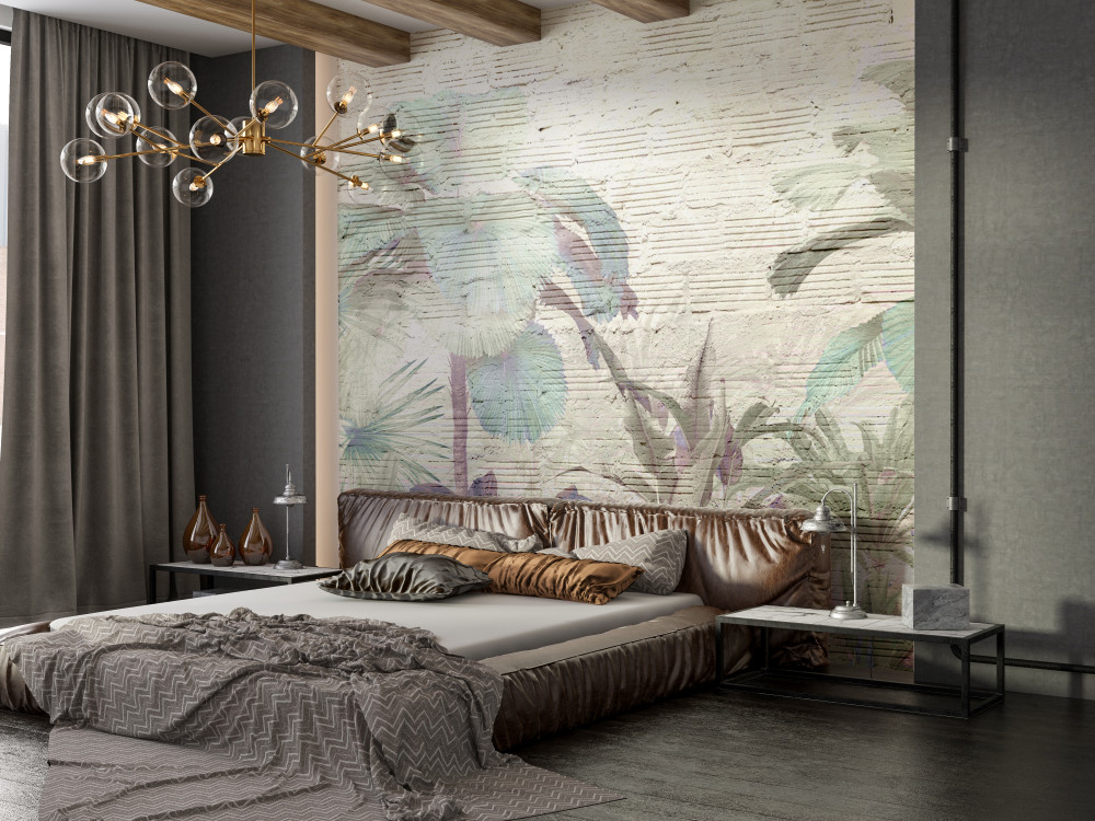 Fototapeta rośliny tropikalne przy silnym wietrze