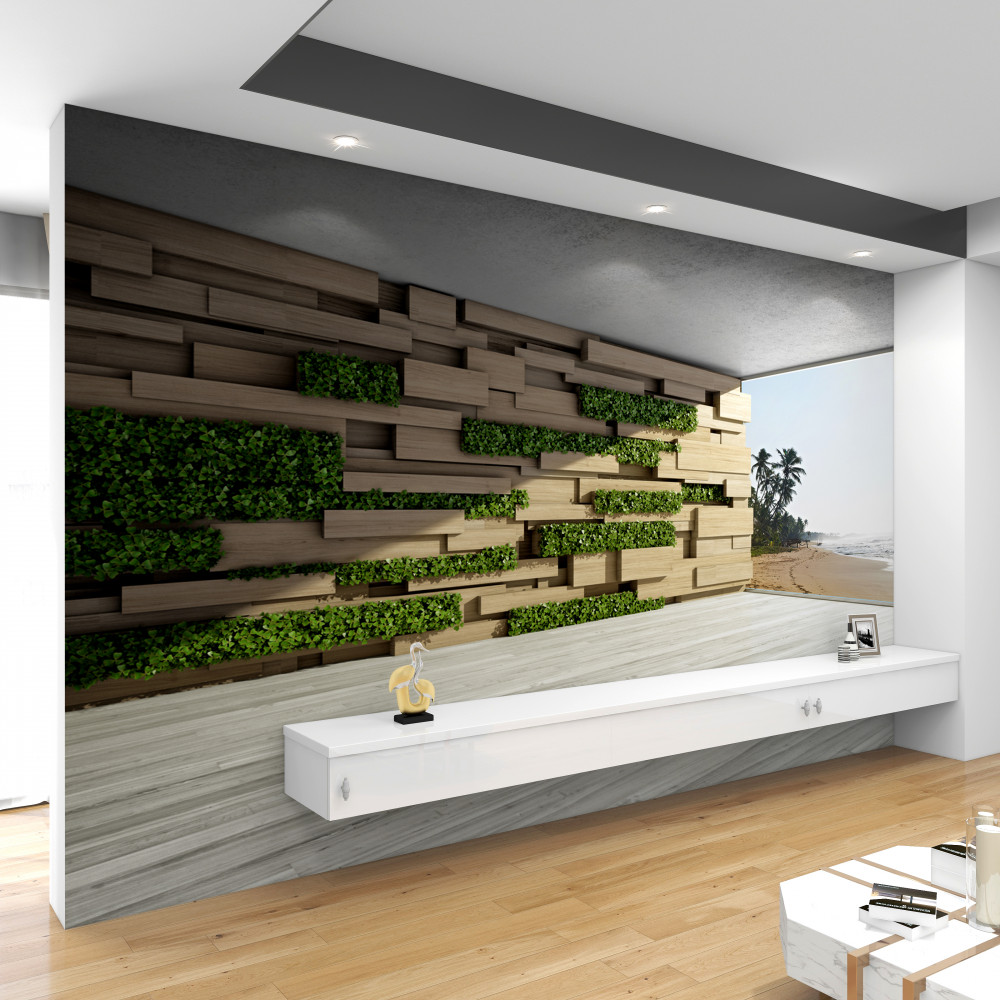 Fototapeta kamienny mur z widokiem na plażę