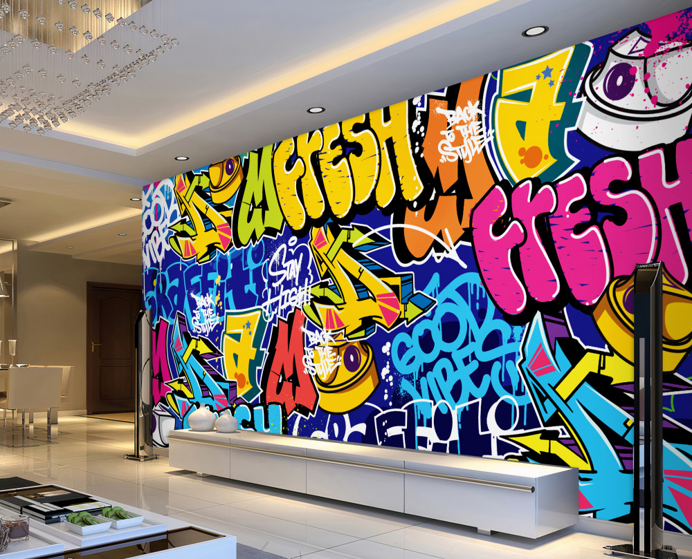 Fototapeta jasne napisy różniące się od tekstu graffiti