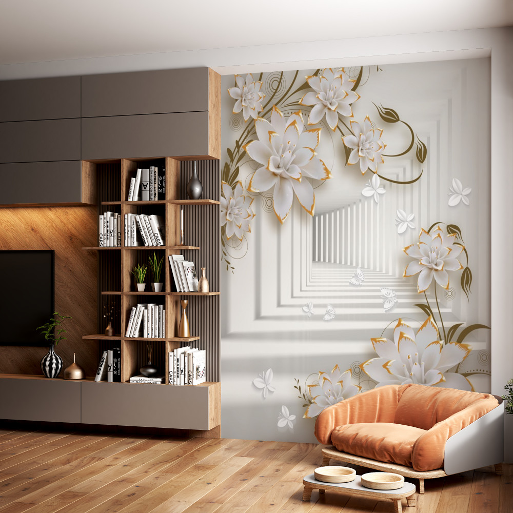 Fototapeta korytarz wyjściowy w kwiatach lotosu