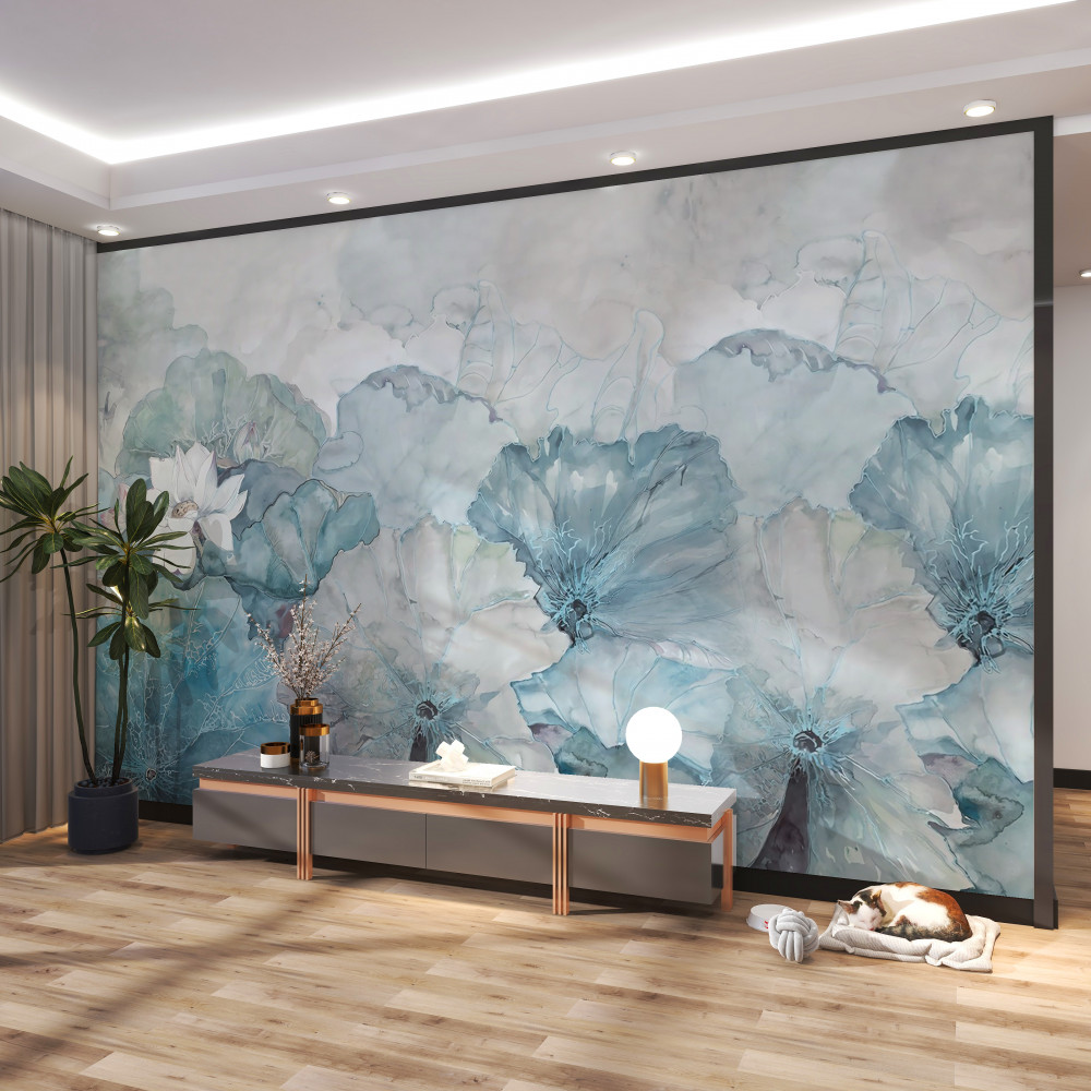 Fototapeta ślad roślin we mgle