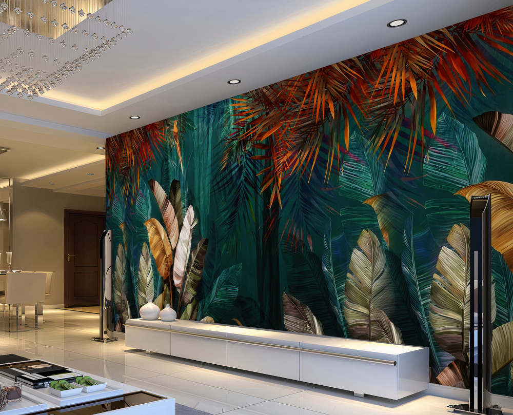 Fototapeta jesienne odcienie w zielonej dżungli