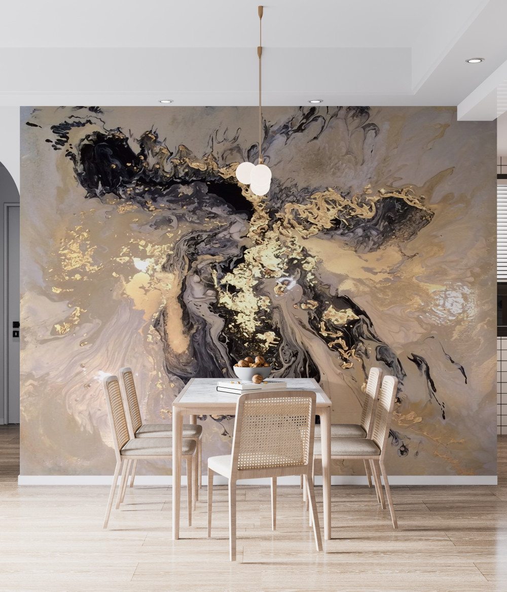 Fototapeta odbicie ciemnych chmur w wodzie