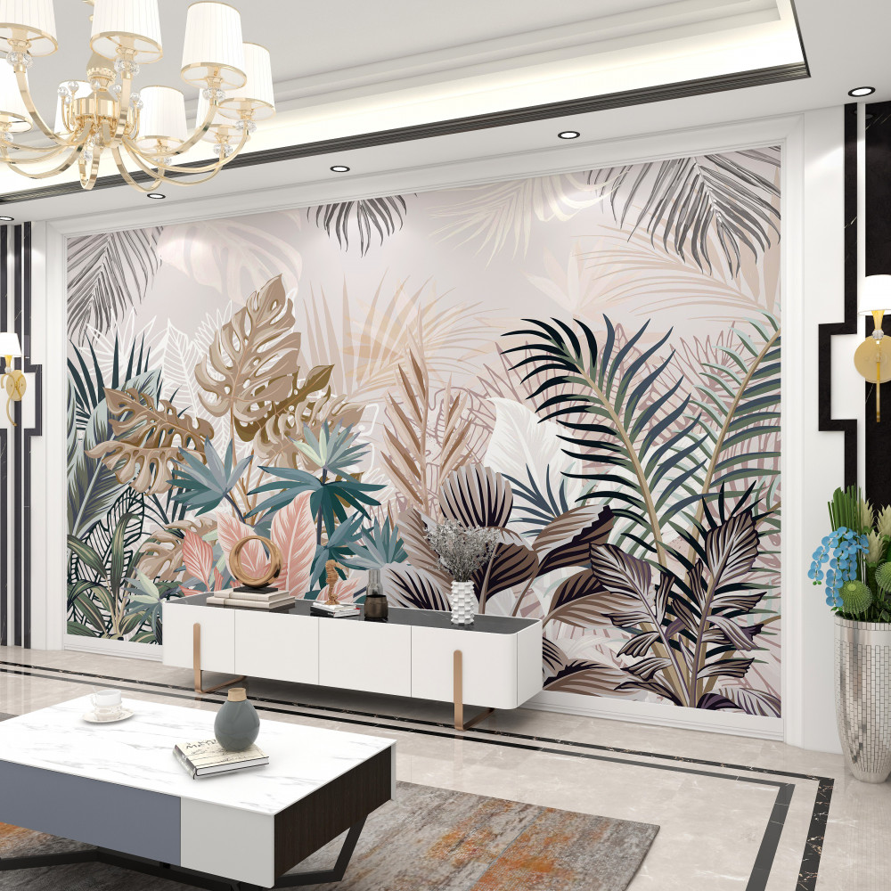 Fototapeta zielenie o różnych kształtach i kolorach