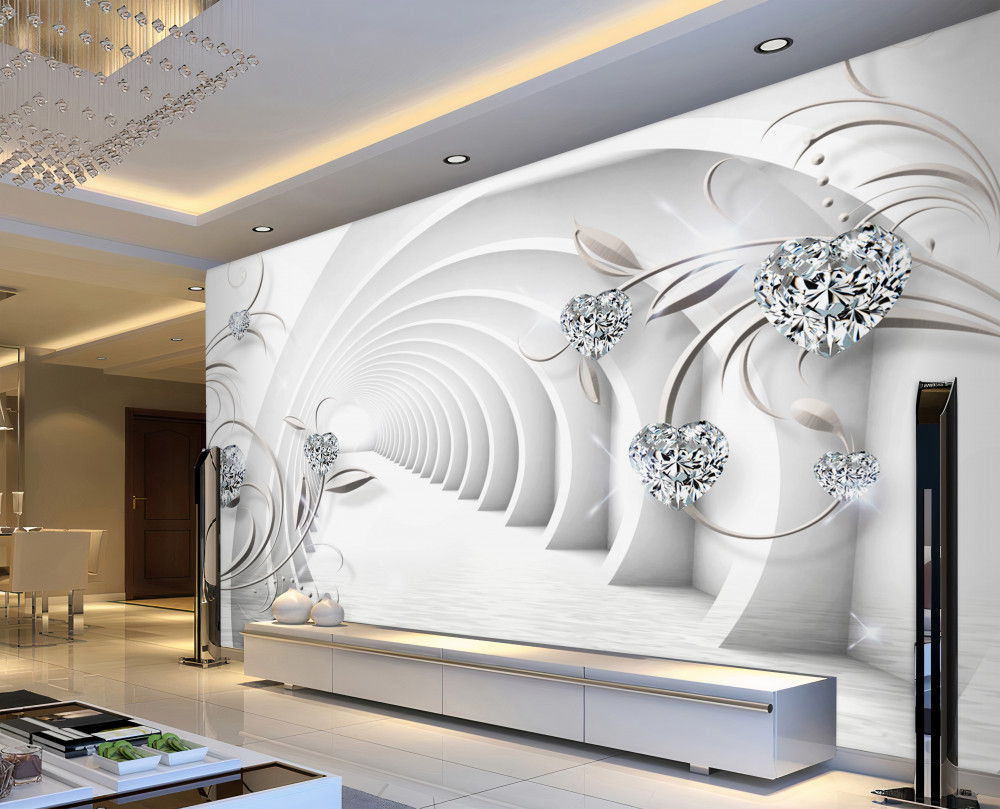 Fototapeta niekończący się śnieżnobiały korytarz