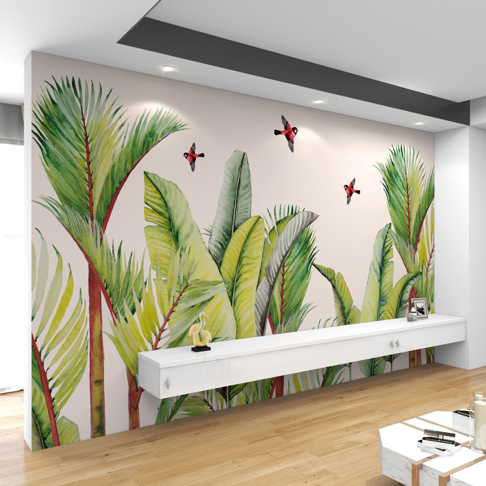 Fototapeta ptaki nad zielenią