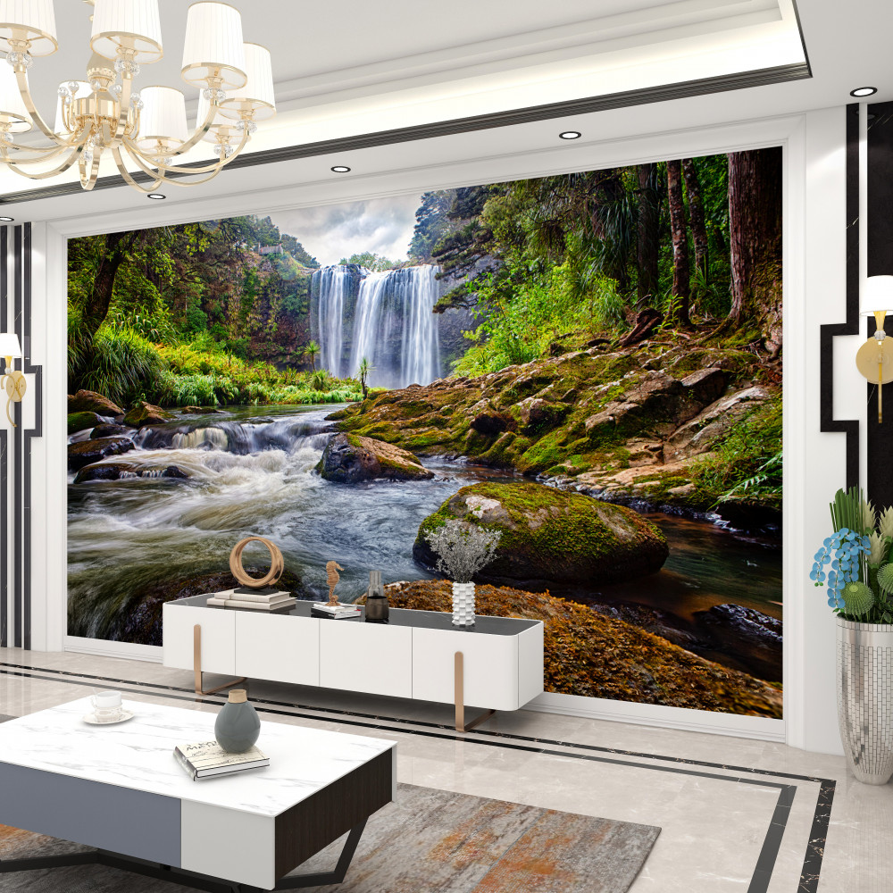 Fototapeta piękny wodospad w lesie