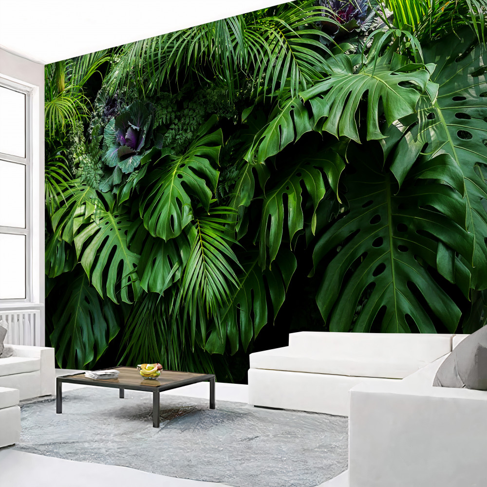Fototapeta ogromne zielone liście