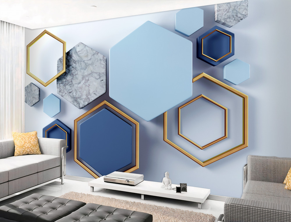 Fototapeta abstrakcja z sześciokątami