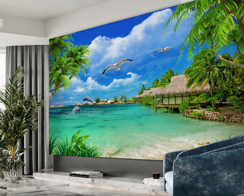 Fototapeta letni bungalow na plaży