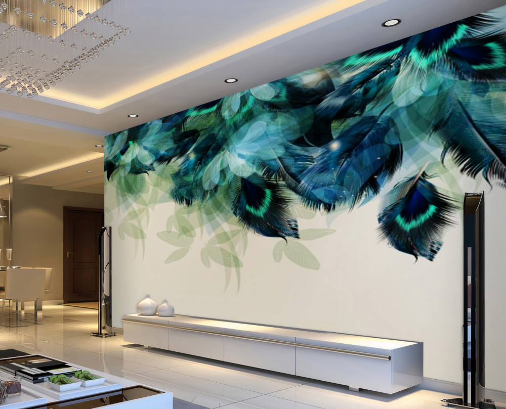 Fototapeta turkusowe pawie pióra