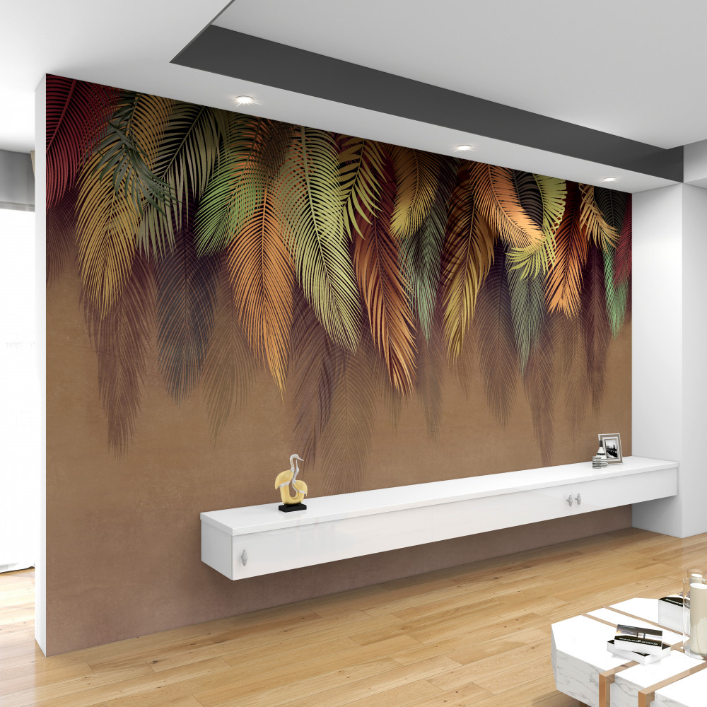 Fototapeta zwisają kolorowe pióra