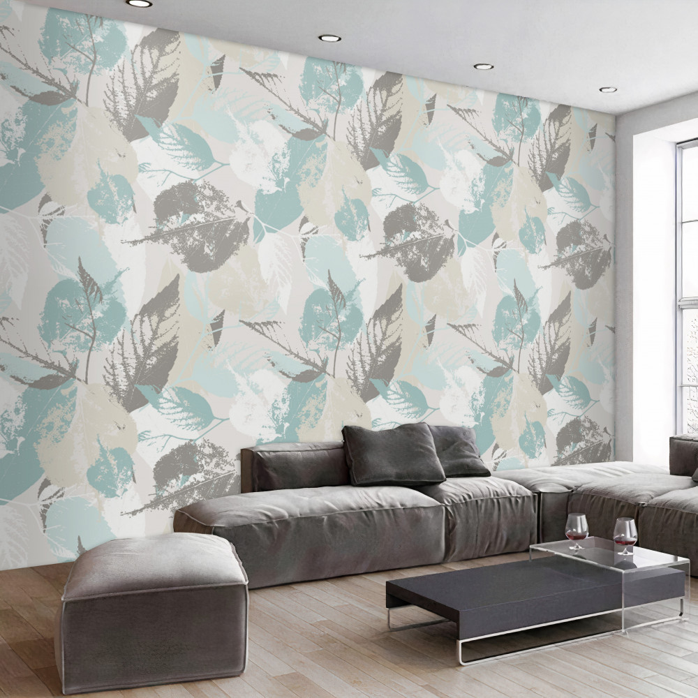 Fototapeta pociągnięcia pędzlem w postaci liści