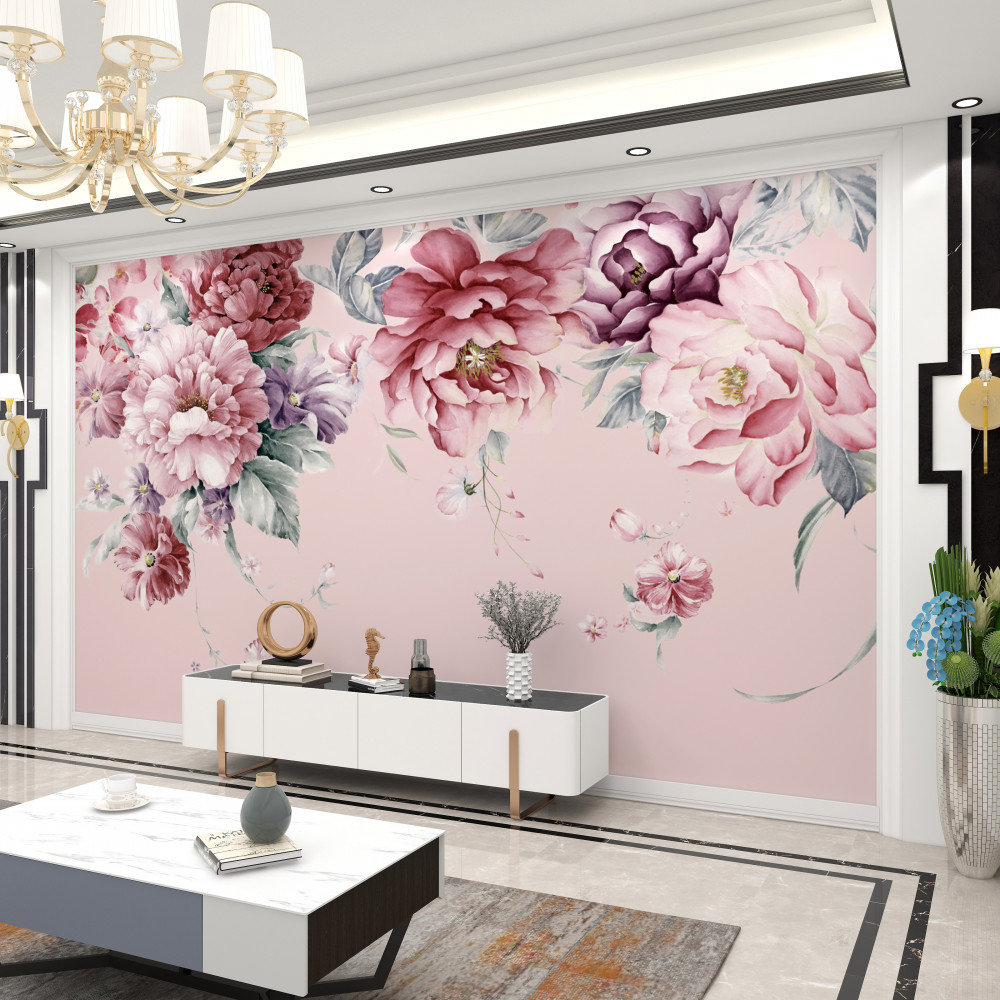 Fototapeta różne różowe kwiaty