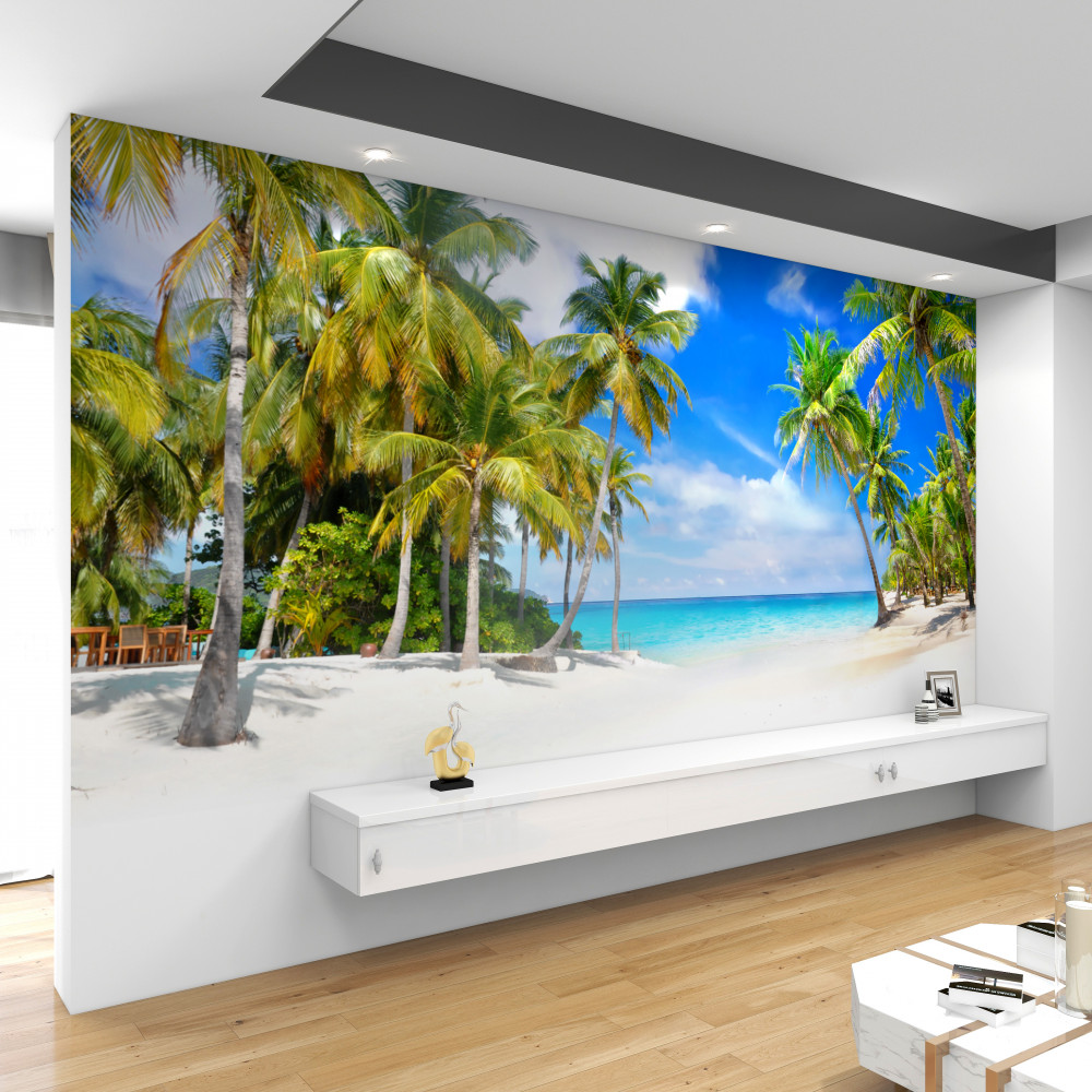 Fototapeta piaszczysta plaża z dostępem do oceanu