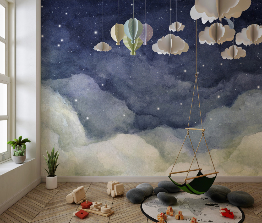 Fototapeta rozgwieżdżone nocne niebo