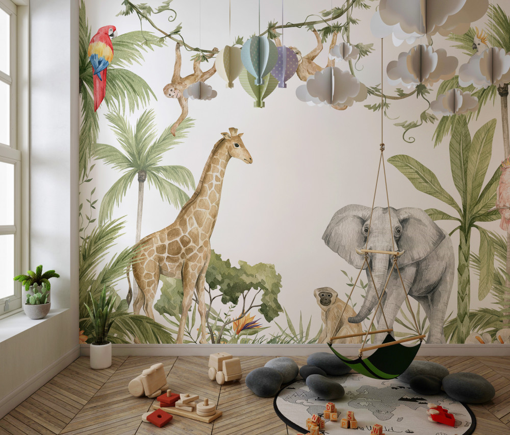 Fototapeta zwierzęta tropikalnej dżungli