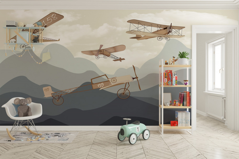 Fototapeta zabytkowy lot samolotem