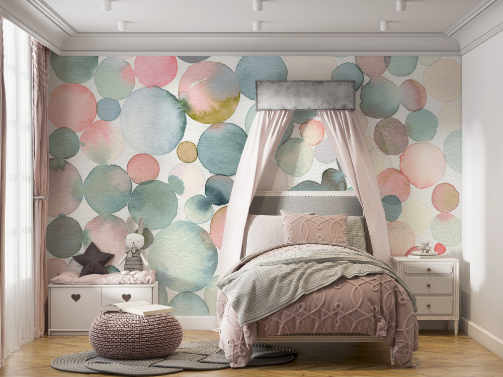 Fototapeta kolorowe bąbelki akwarelowe